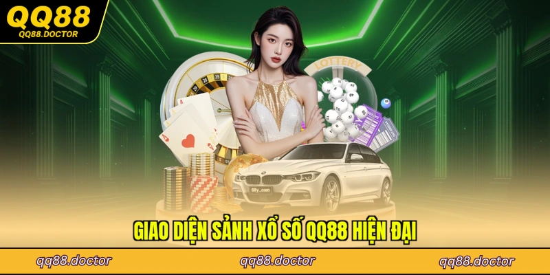 Giao diện sảnh xổ số QQ88 hiện đại
